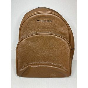 Michael Kors Abbey Medium Pebbled Leather Backpack - Tan Brown